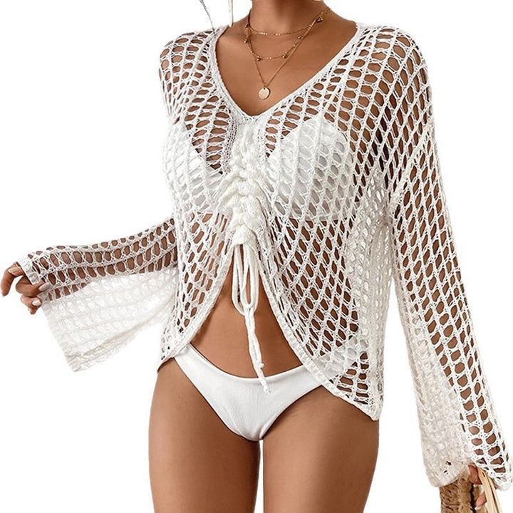 Damen lockeres Netzoberteil Drune