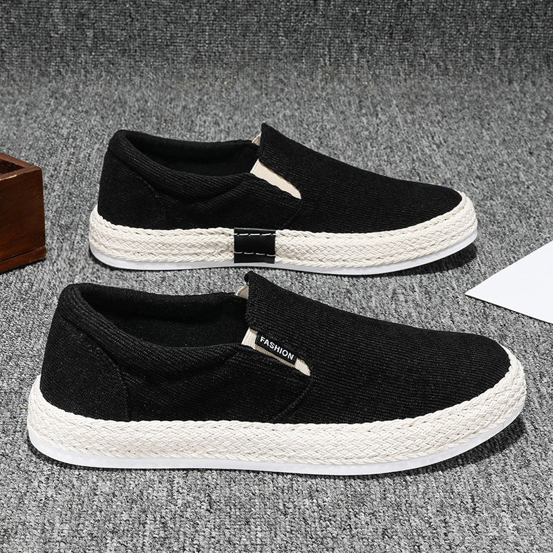 Herren Espadrille-Slipper aus Canvas mit geflochtenem Jutebesatz Drune