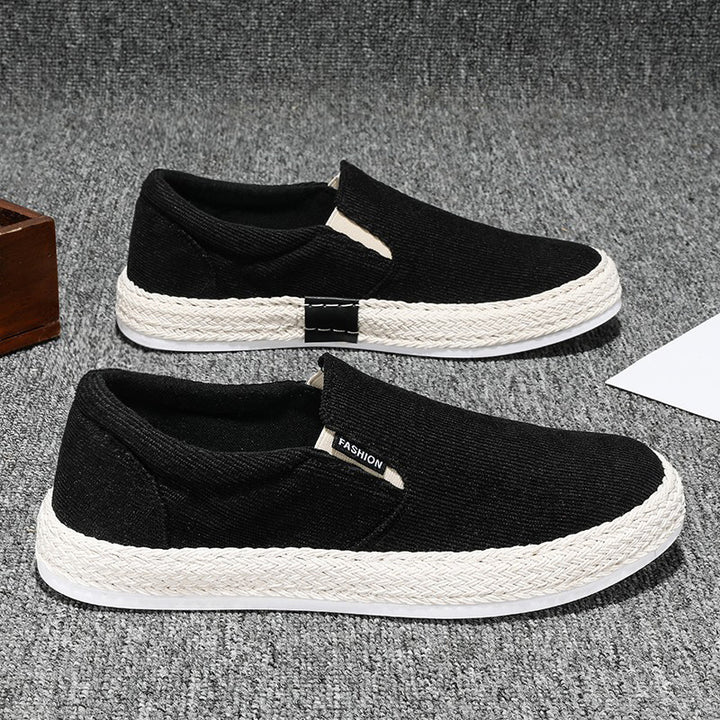Herren Espadrille-Slipper aus Canvas mit geflochtenem Jutebesatz Drune