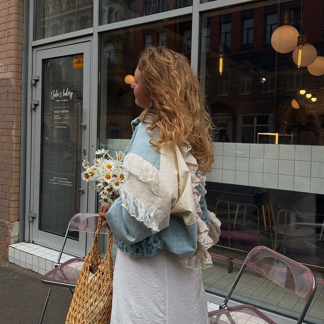 Damen Voluminöser Kapuzenpullover mit Rüschen und exquisites Design Drune