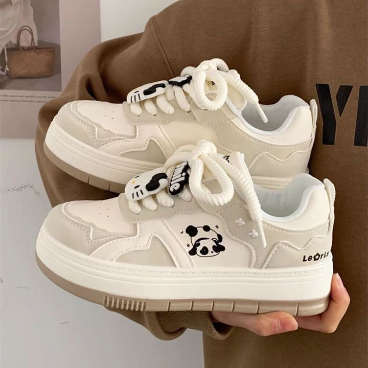 Damen Chunky-Sneaker mit Panda-Motiv, gepolstertem Innenfutter und robuster Profilsohle Drune