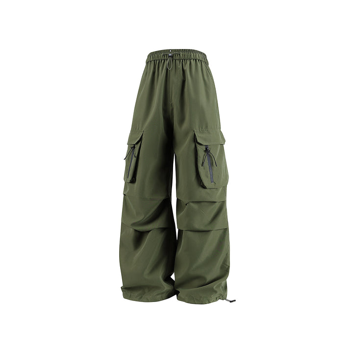 Herren Weite Tech‑Cargo‑Hose mit Elastikbund, Multifach‑Cargotaschen und Kordelabschluss Drune
