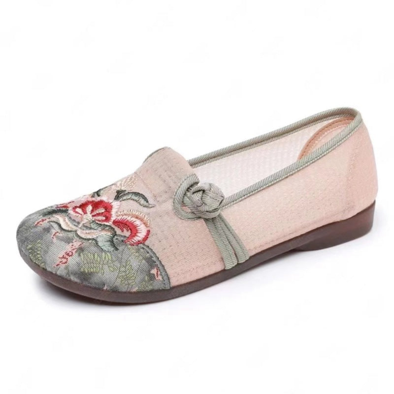 Damen bestickte Ballerina-Schuhe Drune