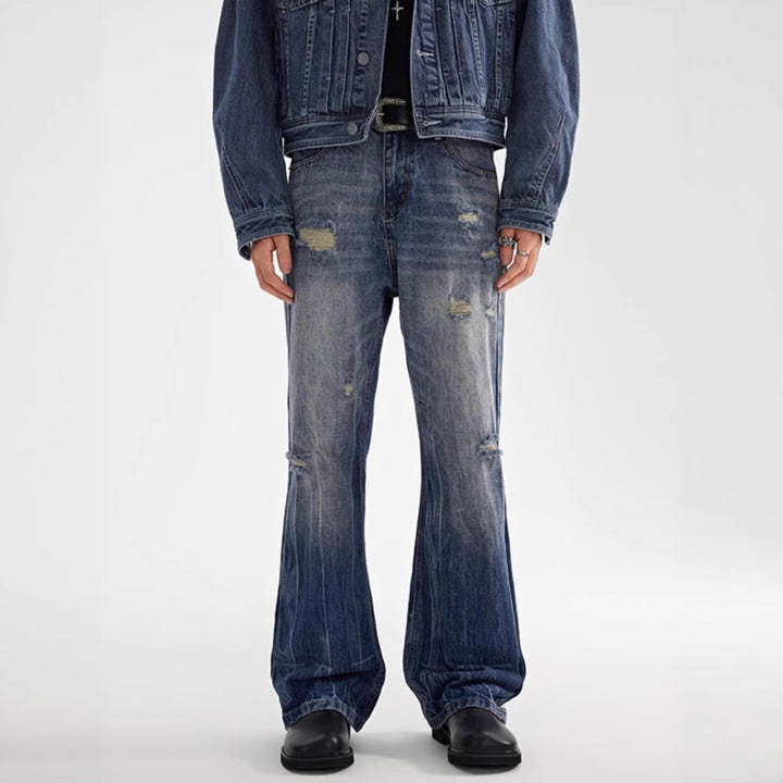 Damen Destroyed Baggy Jeans Drune