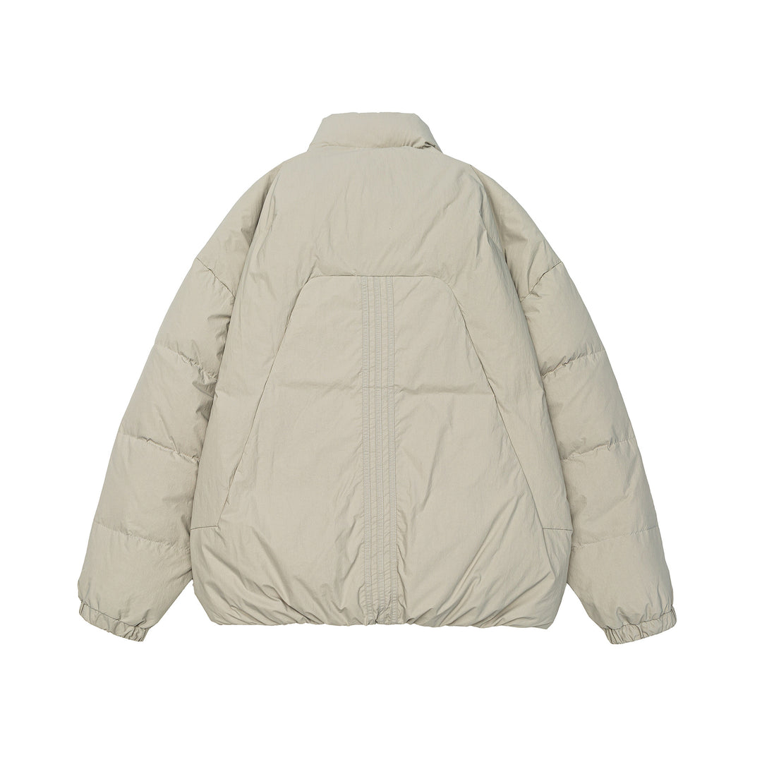 Damen Voluminöse Steppjacke mit hohem Stehkragen und winddichter Frontblende Drune