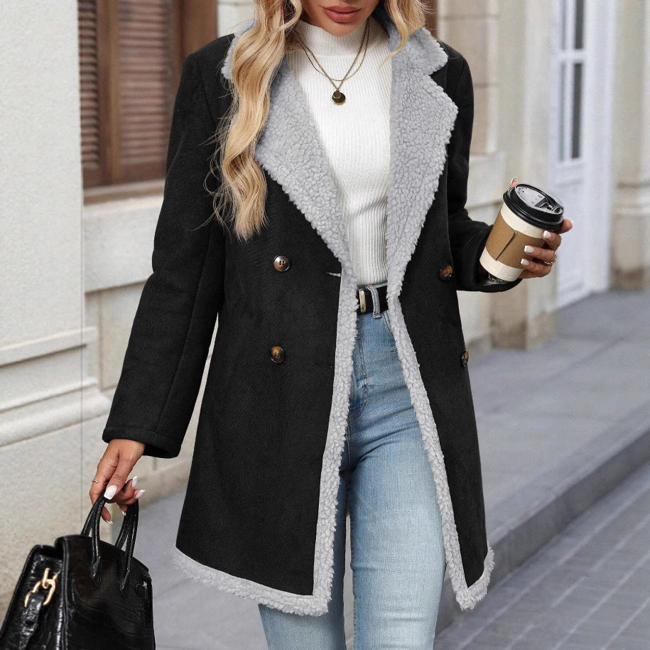 Damen Elegante und bequeme Teddyfelljacke