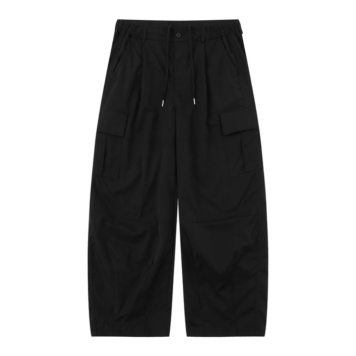 Herren Cargo-Caprihose mit elastischem Bund, Tunnelzug und Utility‑Taschen Drune
