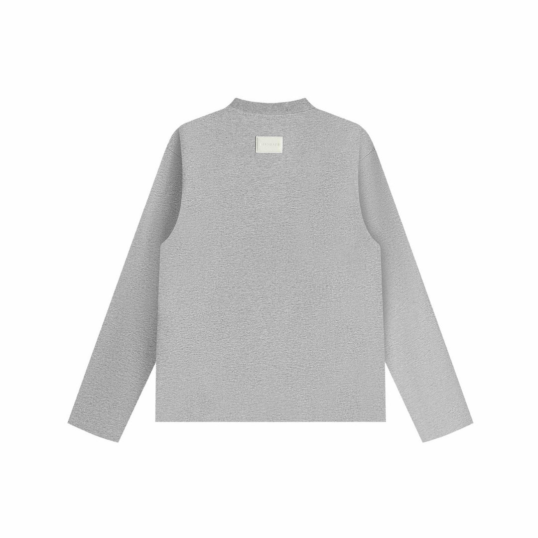 Unisex Oversize‑Sweatshirt mit dekorativer Lagenpasse und Rundhalsausschnitt Drune