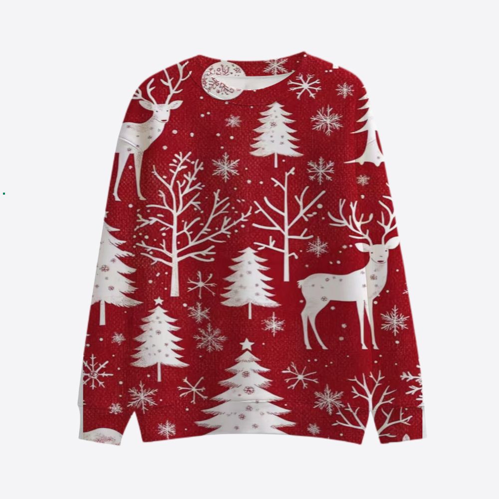 Damen Festlicher Weihnachts-Sweatshirt Drune