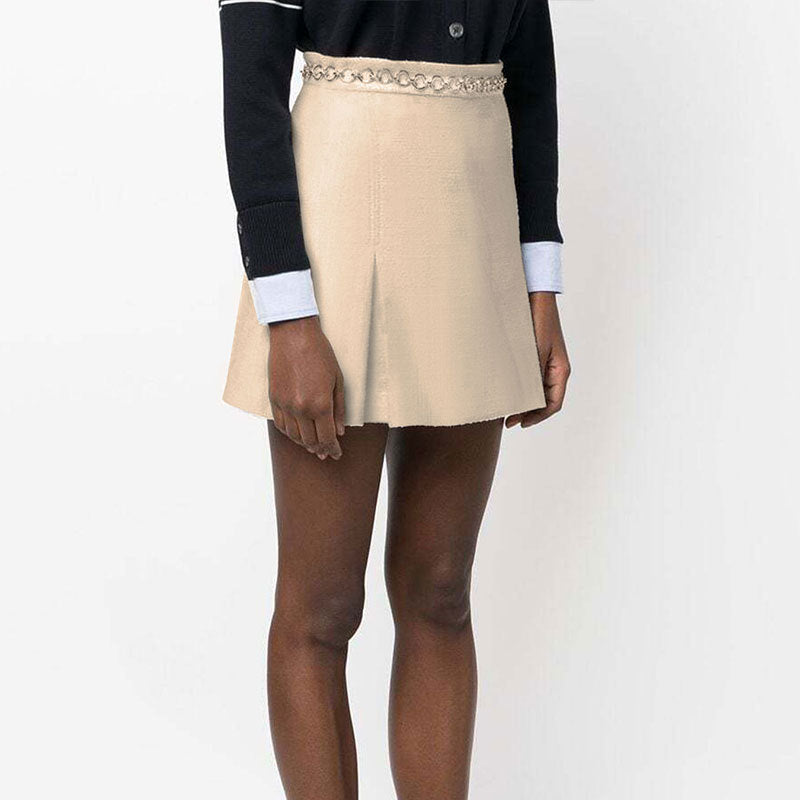 Damen eleganter Miniröcke mit goldener Kette Drune