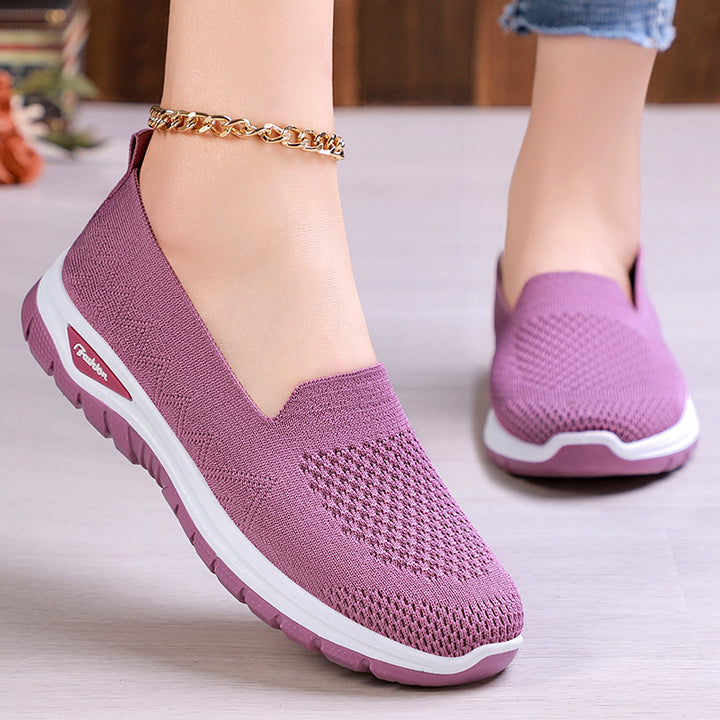 Damen nan nahtloser Strick-Slip-On mit gepolstertem Memory-Fußbett und flexibler Profillaufsohle Drune