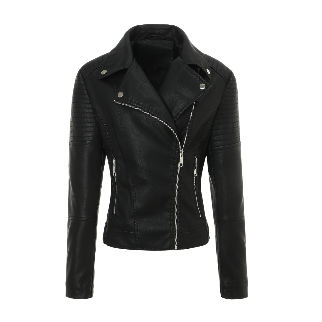 Damen Modische Bikerjacke mit Steppdesign Drune