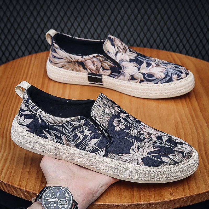 Damen Florale Slip-On Sneakers