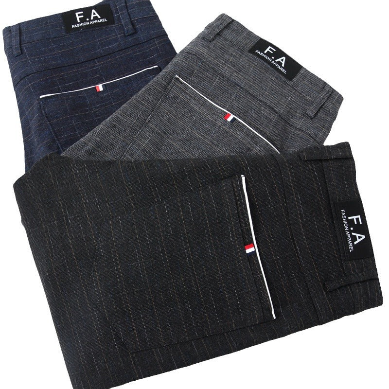Herren moderne Chinohose mit elastischem Bund und seitlichen Taschen Drune