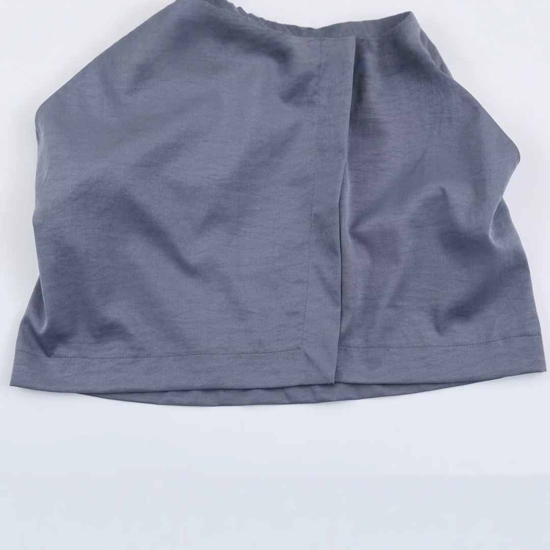Damen Kimono‑Wickeljacke mit Taillengürtel, weitem Ärmel und asymmetrischen aufgesetzten Taschen Drune