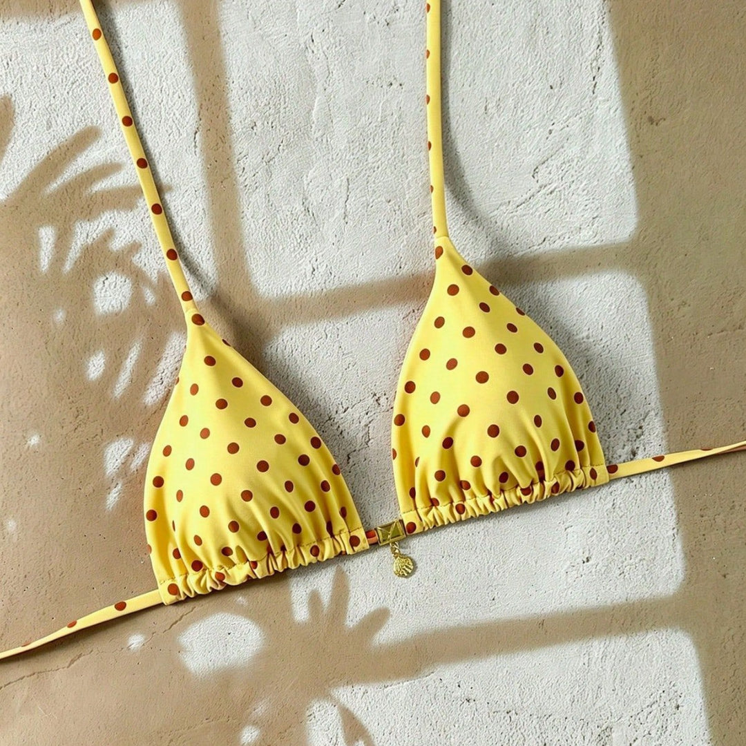 Damen Triangel-Bikinioberteil mit Rüschen Drune