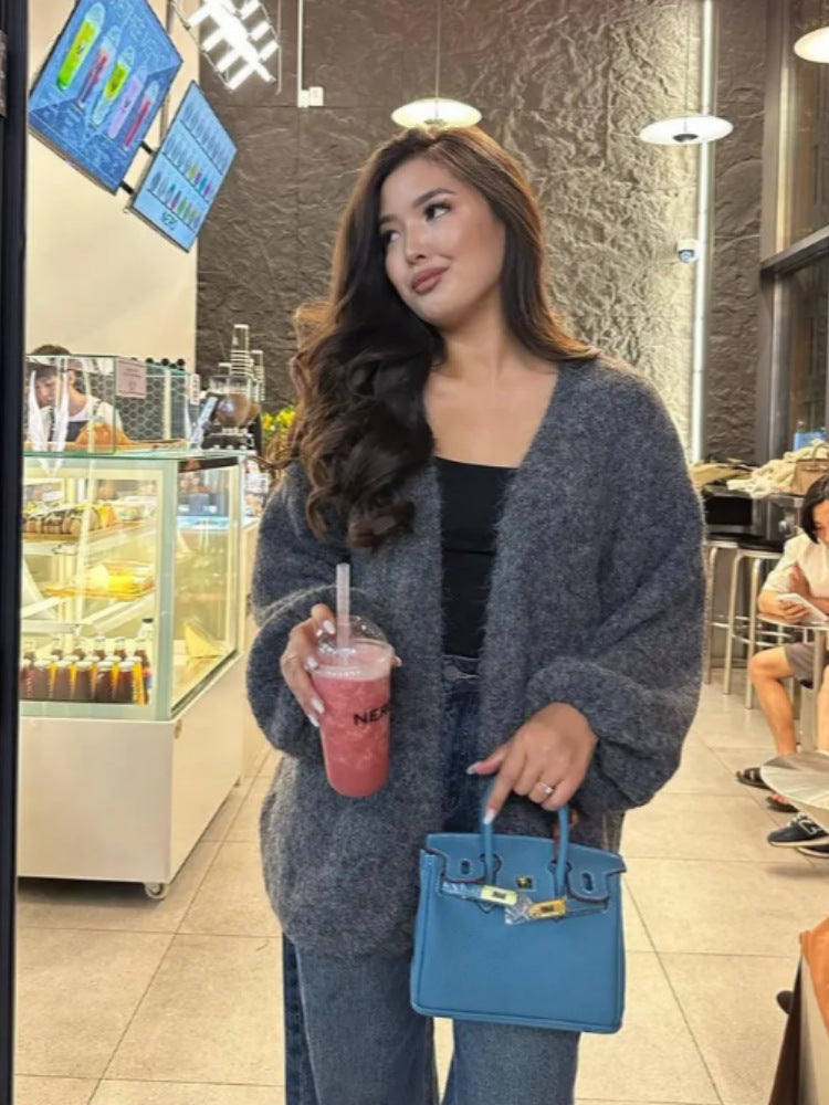 Damen Kuscheliger Oversized Cardigan Drune