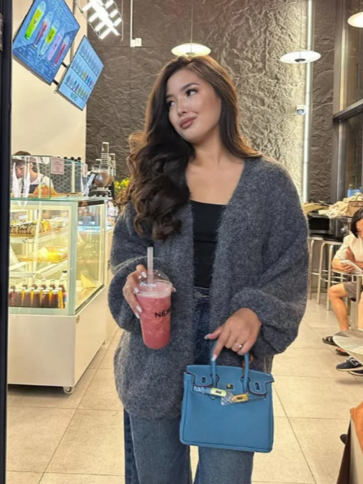 Damen Kuscheliger Oversized Cardigan Drune