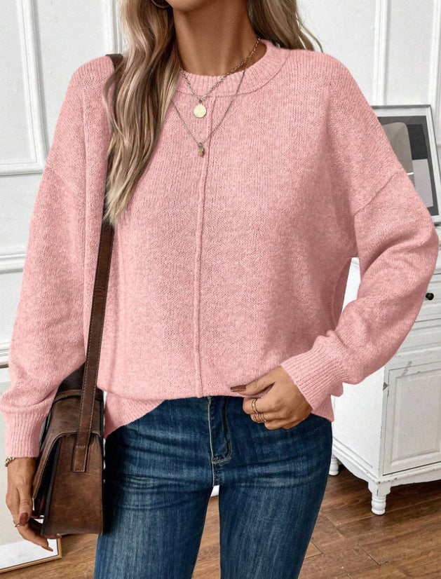 Damen gemütlicher Strickpullover mit lässigem Schnitt Drune