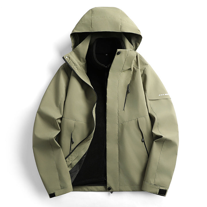 Damen wasserdichte Softshell Outdoorjacke mit Kapuze atmungsaktive Membran Drune