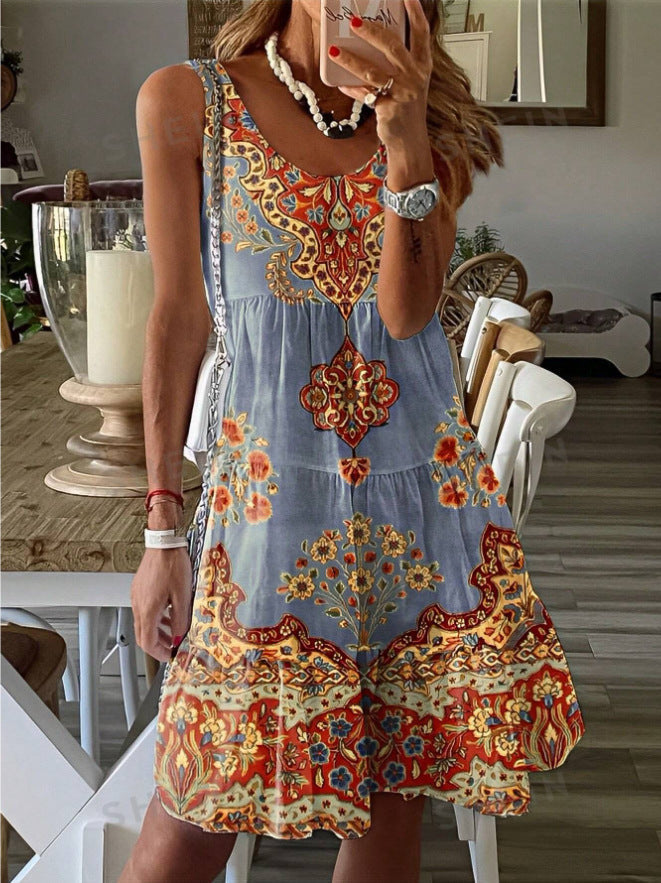 Damen Freizeitkleid mit verspieltem Muster Drune