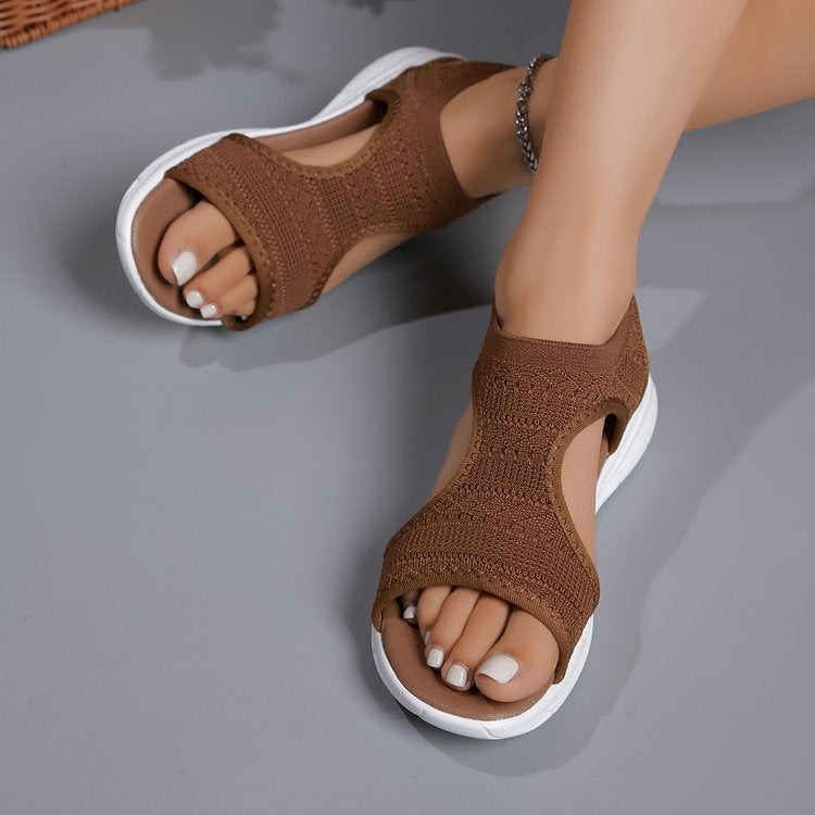 Damen Komfortable und atmungsaktive Sommerschuhe mit elastischen Einsätzen Drune