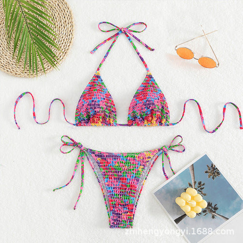 Damen Triangel-Bikini mit fröhlichem Rüschendesign Drune