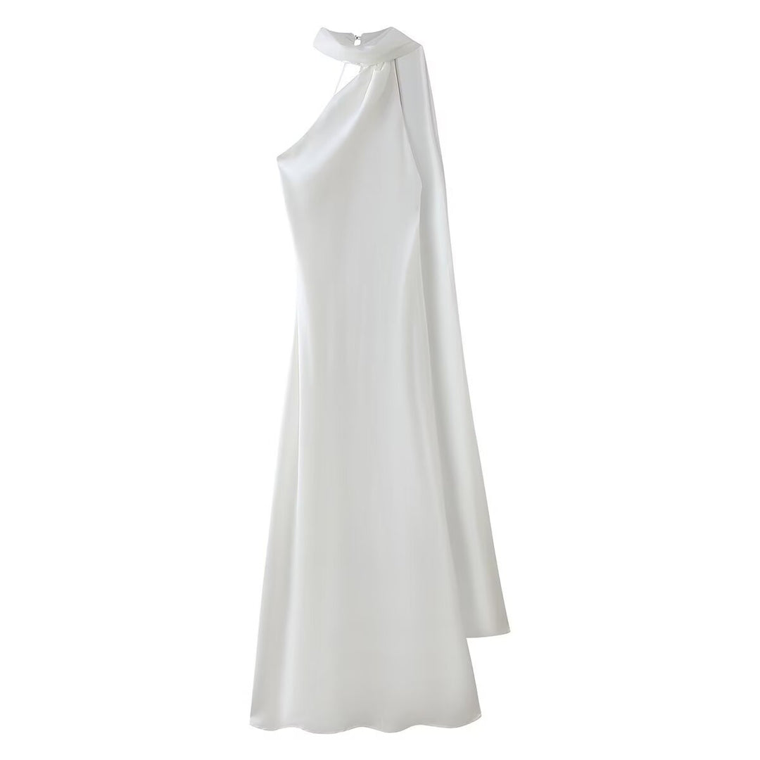 Femme Halter Neck Maxi Kleid mit seitlichem Schlitz Drune