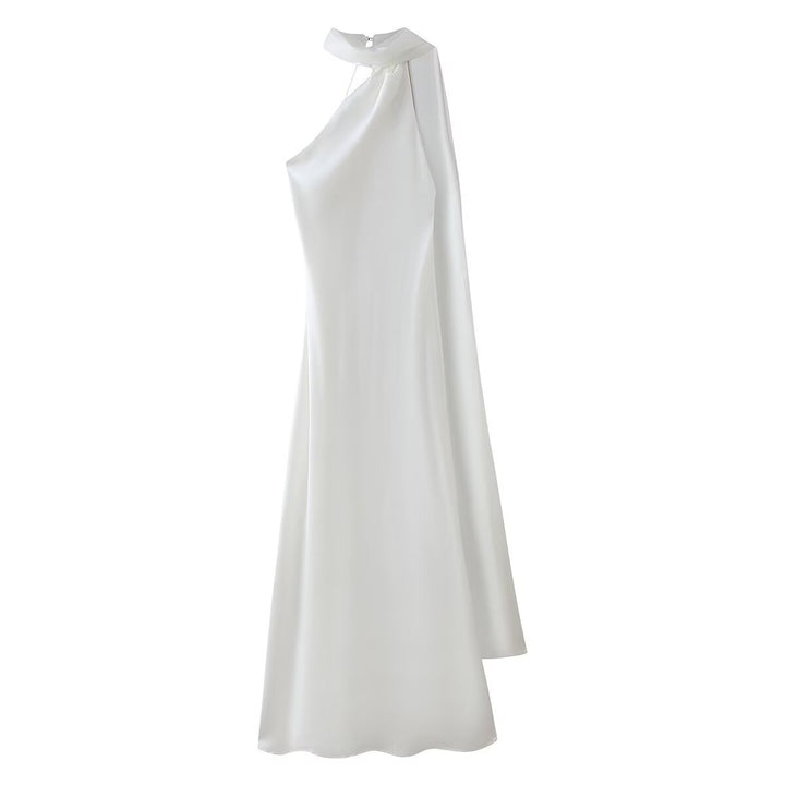 Femme Halter Neck Maxi Kleid mit seitlichem Schlitz Drune