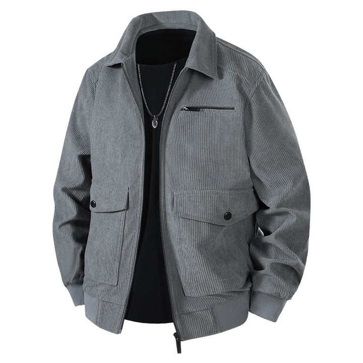 Herren Lässige Cordjacke mit praktischen Taschen Drune
