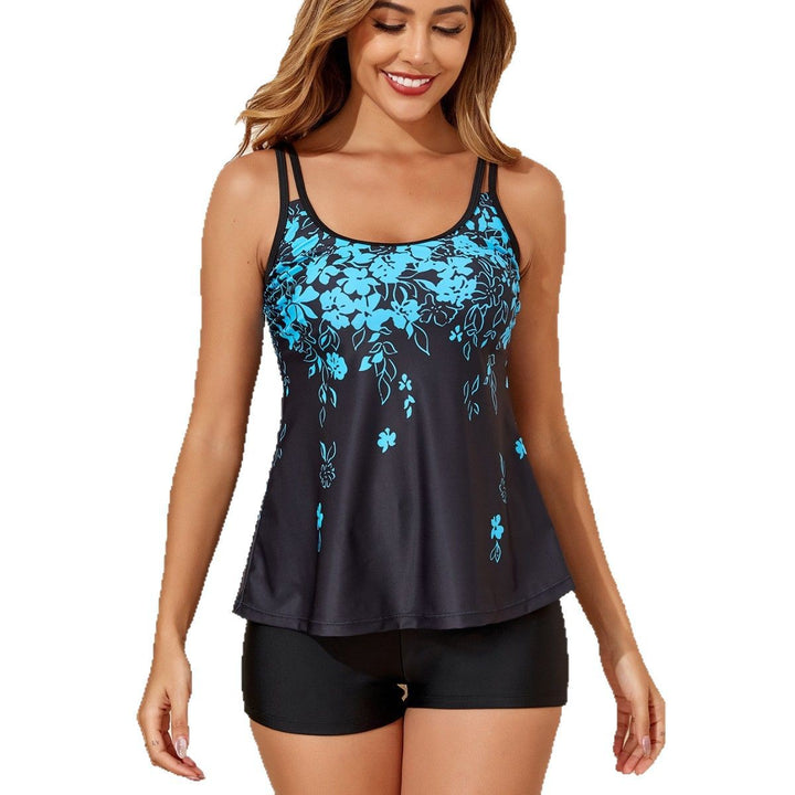 Damen Tankini mit floralem Design und Shorts Drune