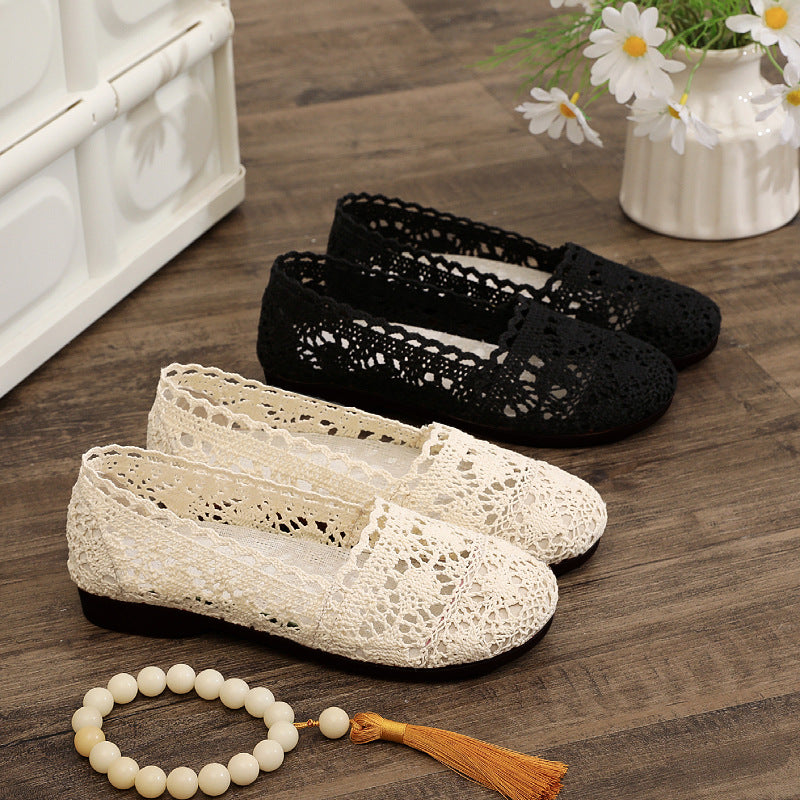Damen elegante und atmungsaktive Spitzenschuhe Drune