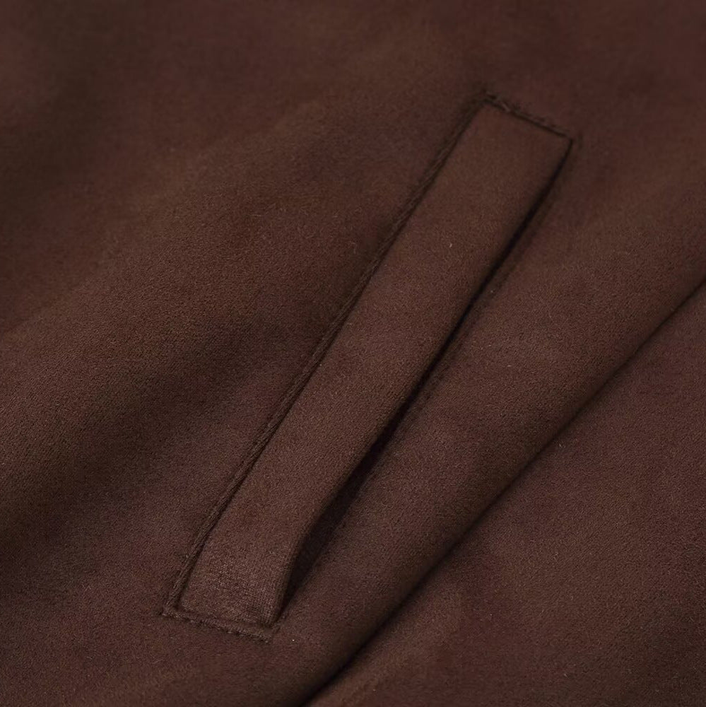 Damen elegante Übergangsjacke mit hohem Kragen Drune