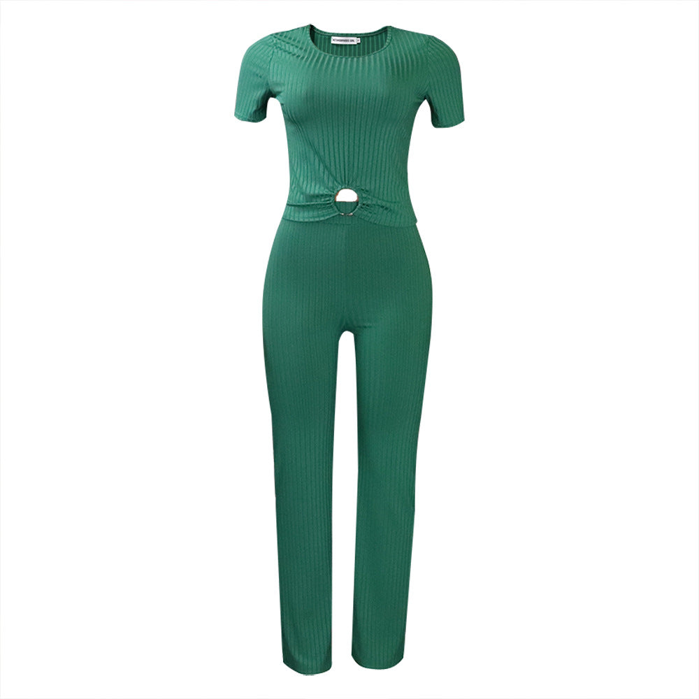 Damen Jumpsuit mit hoch geschnittenem Design und modischem Schlitz Drune