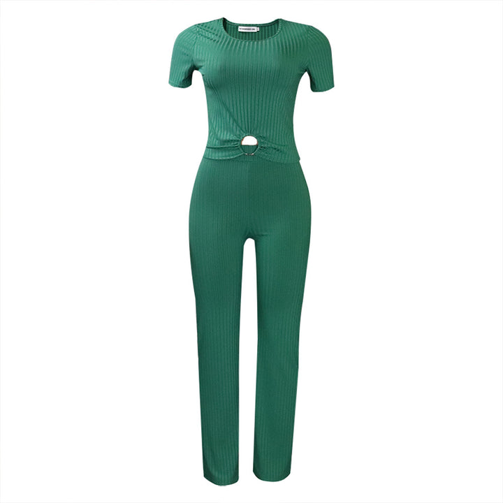 Damen Jumpsuit mit hoch geschnittenem Design und modischem Schlitz Drune
