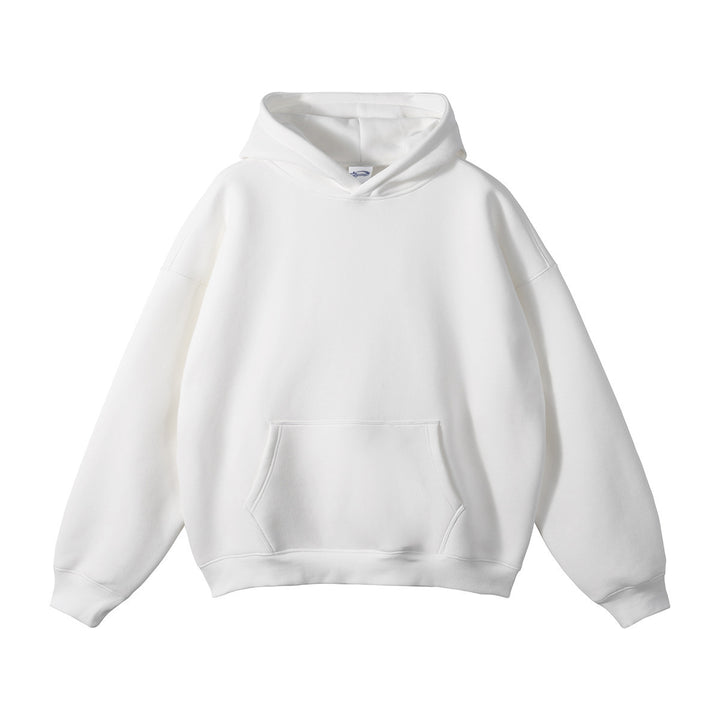 Unisex nan oversized Kapuzenpullover mit Kängurutasche und gerippten Bündchen Drune