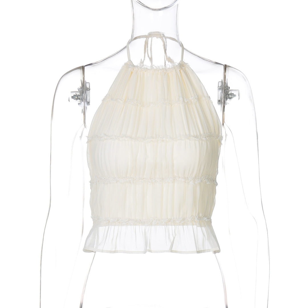 Damen Elegantes Kommunion-Oberteil mit Rüschendetails Drune