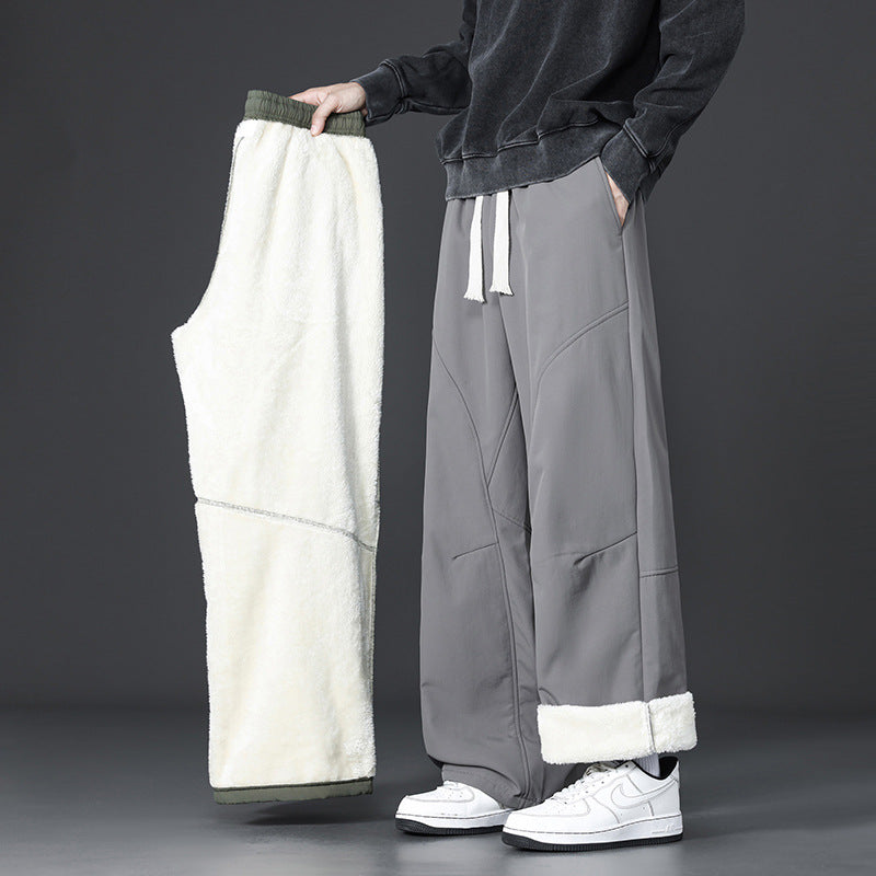 Herren Modische und Bequeme Jogginghose mit Fleece-Innenfutter