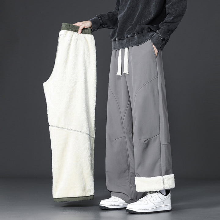 Herren Modische und Bequeme Jogginghose mit Fleece-Innenfutter