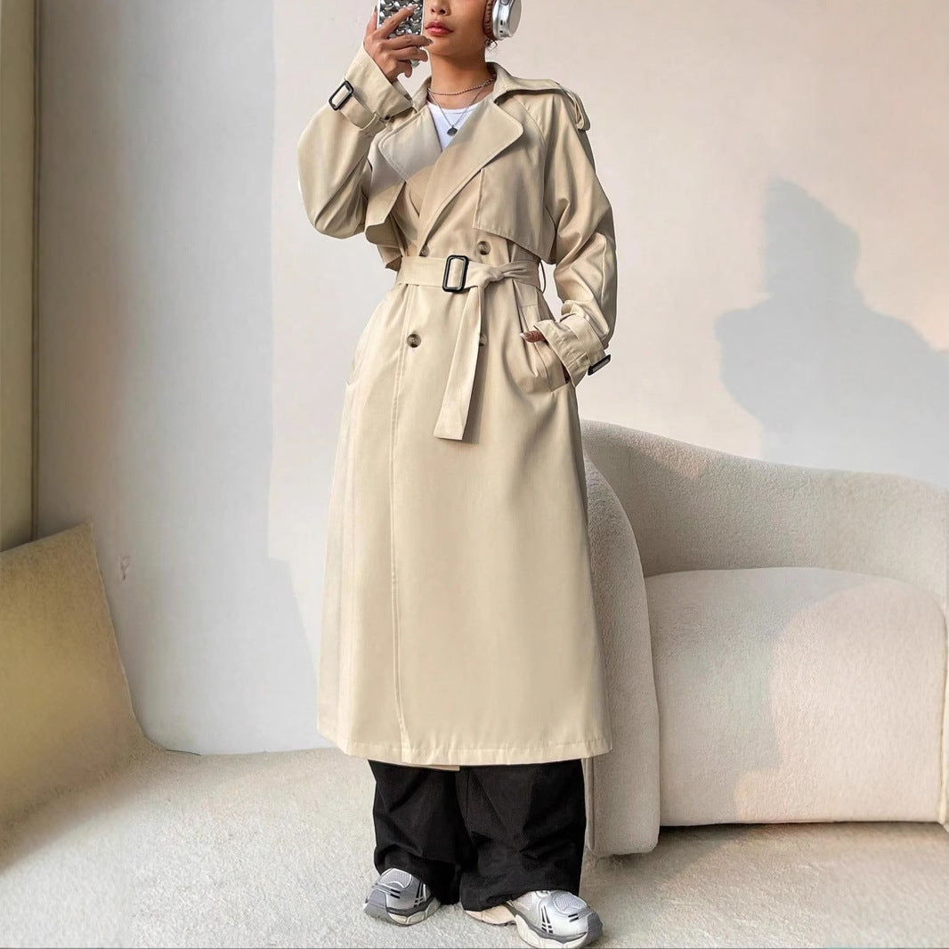 Drune | Stilvoller Damen Trenchcoat mit Doppelter Knopfreihe