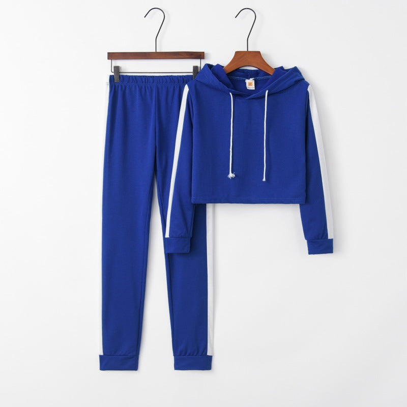 Damen Sportliches Set mit cropped Hoodie und leggings Drune