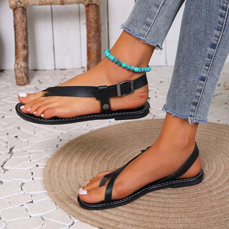 Drune | Minimalistische Sandalen Mit Schnalle Für Damen