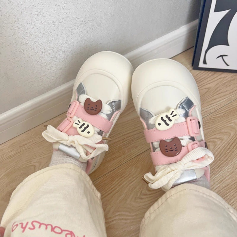Damen Verspielte Sneakers mit tierischen Applikationen und komfortablem Klettverschluss Drune