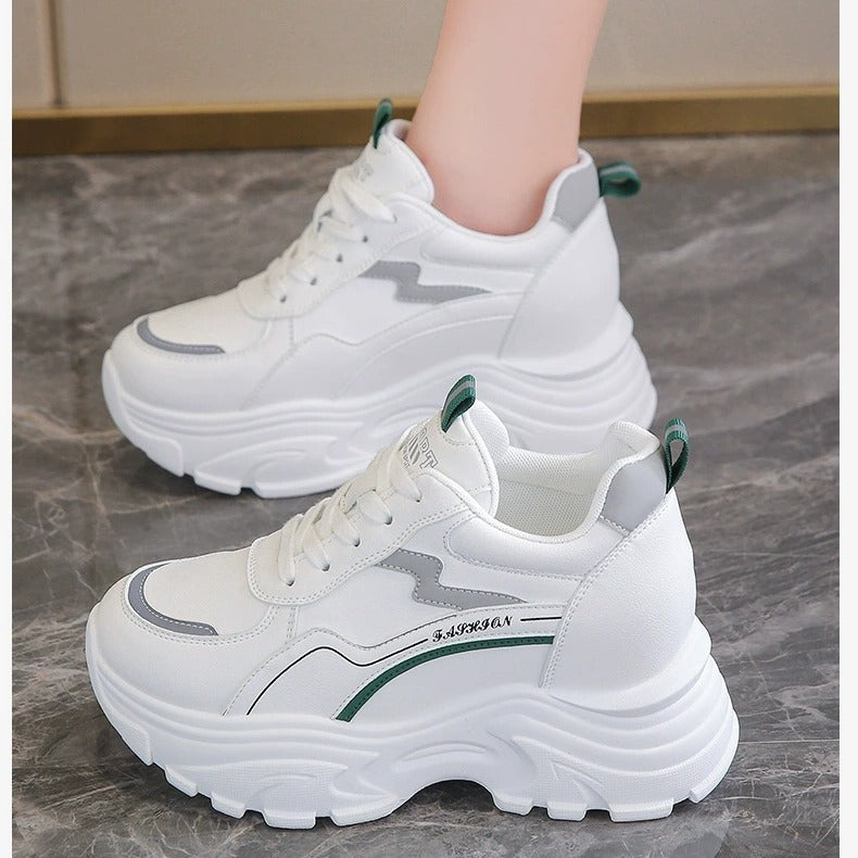 Damen Chunky Sneakers mit atmungsaktivem Obermaterial und dämpfender Laufsohle Drune