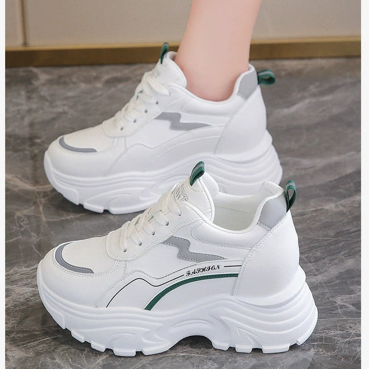 Damen Chunky Sneakers mit atmungsaktivem Obermaterial und dämpfender Laufsohle Drune