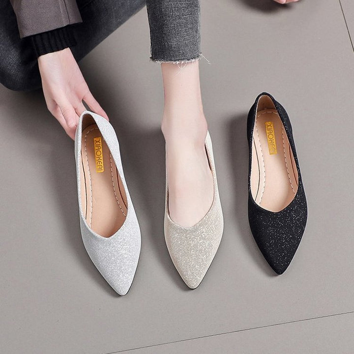 Damen elegante Ballerinas mit schickem Obermaterial und komfortabler Sohle Drune