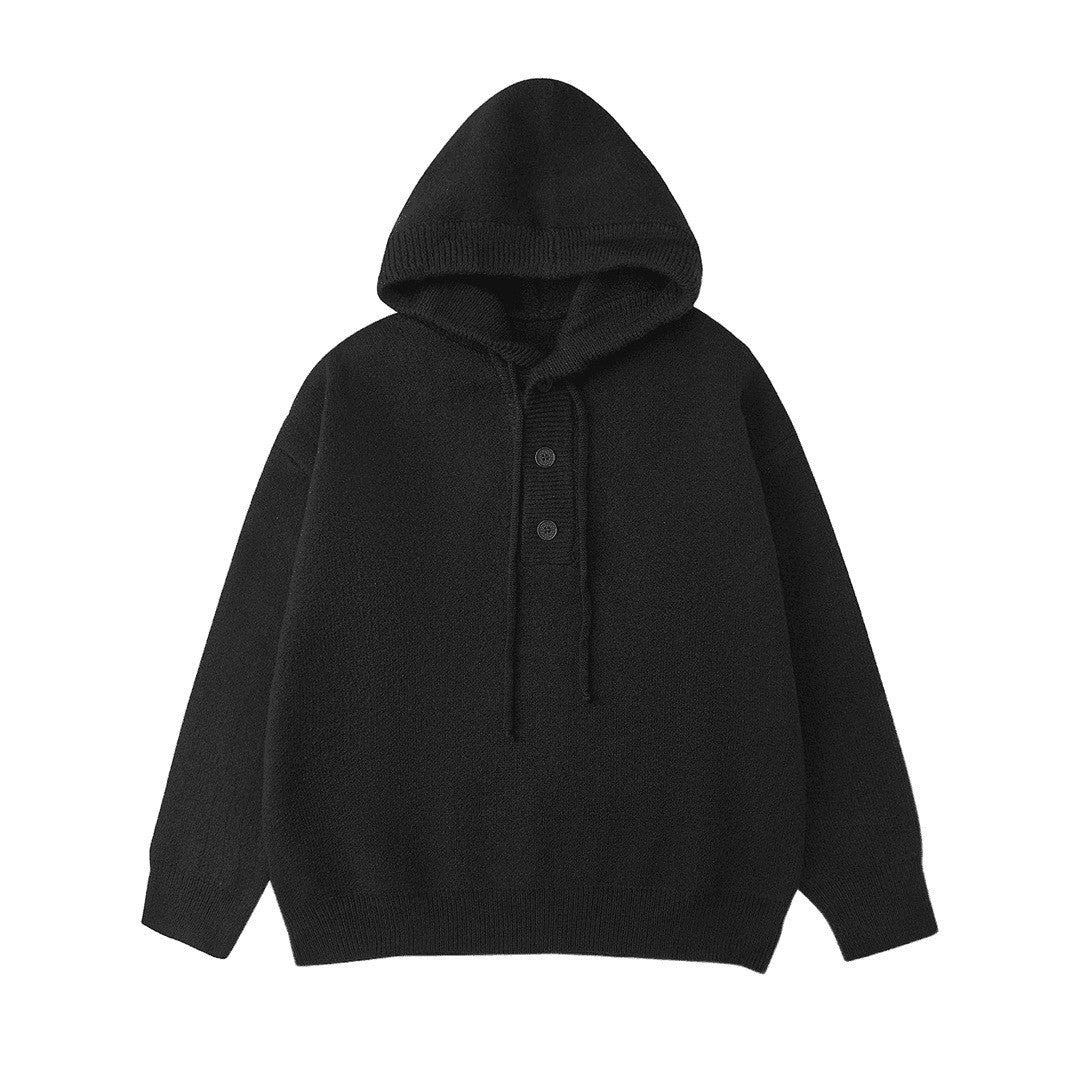 Damen Kuscheliger Hoodie mit Knopfdetails Drune