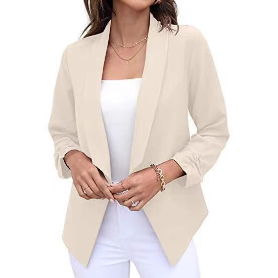 Damen eleganter und luftiger Blazer mit asymmetrischem Schnitt Drune