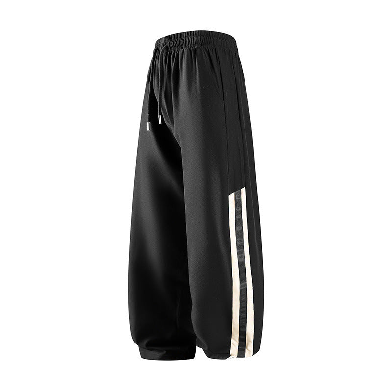 Herren Sweatpants mit elastischem Bund und seitlichen Streifen Drune