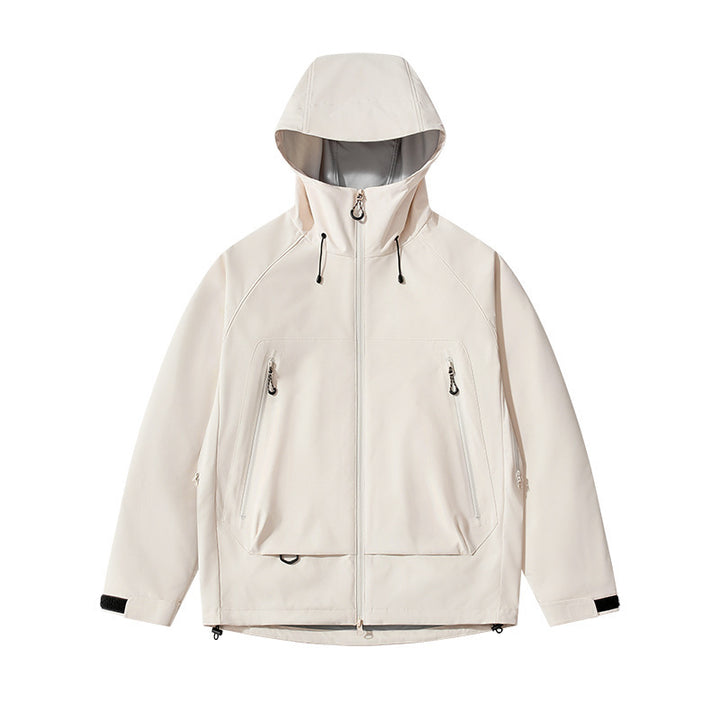 Herren technisch-isolierende Softshelljacke mit Kapuze und Fleece-Innenkragen Drune
